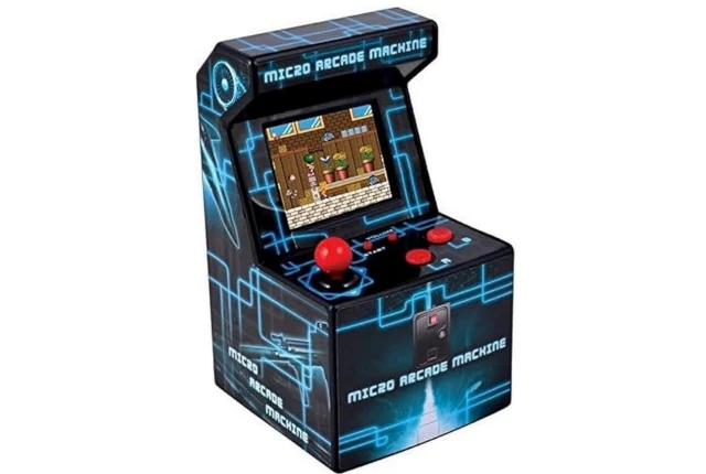 ITAL - Consola Mini Arcade recreativa portátil con 250 Juegos Perfecta para Regalo de niños y Adultos con diseño Retro (Azul)